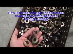 Wie wird die Öffnungslücke in dem berühmten Drohnen-Nanokristall durch Schneiden erreicht?